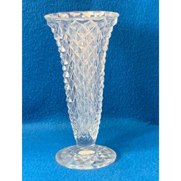 Princess House #483 Diamond Cut 24% Lead Crystal Vase. Made in West Germany - Picture 1 of 7